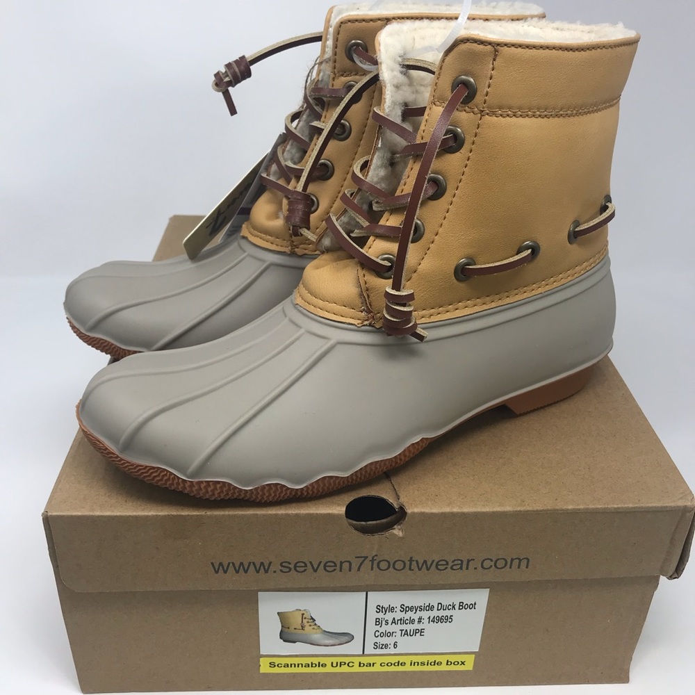 Seven 7 Speyside Waterproof Duck Boots in Taupe - Picture 3 of 8